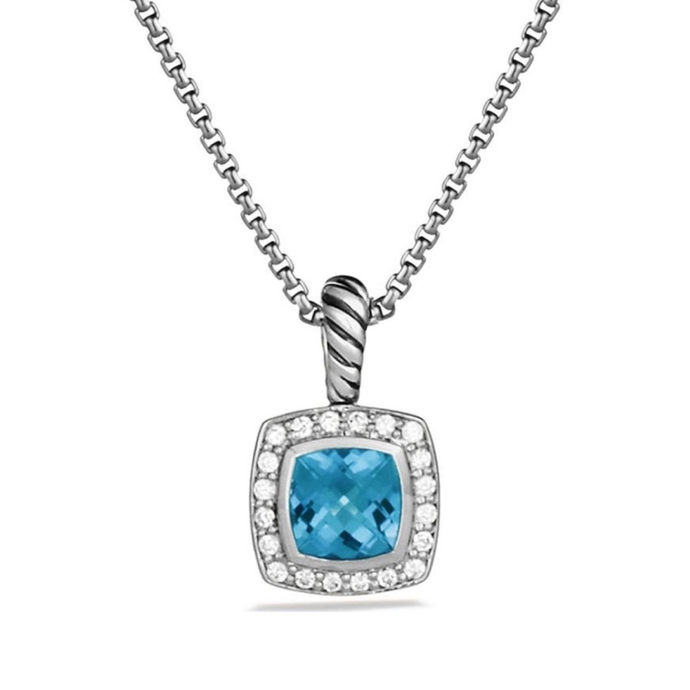 David Yurman Albion Petite Pendant - Blue Topaz
